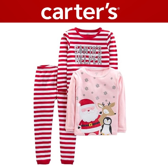 Carters Simple Joys 3-Piece Christmas Pajama Set - Picture 1 of 16